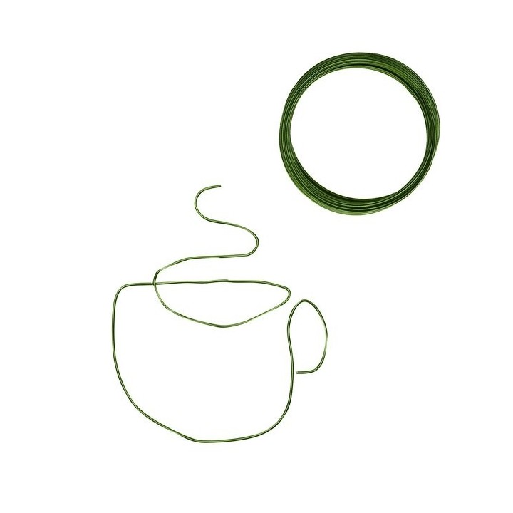 Aluminiumdraad 2mm 5m Dark green