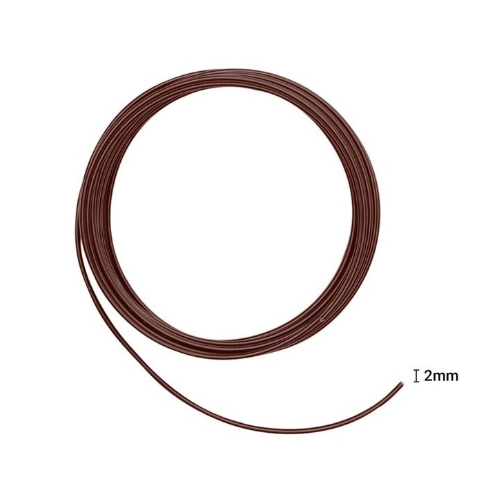 Aluminiumdraad 2mm 5m Chocolate mat