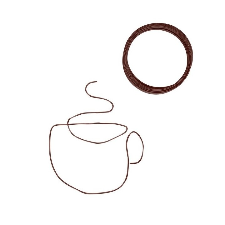 Aluminiumdraad 2mm 5m Chocolate mat