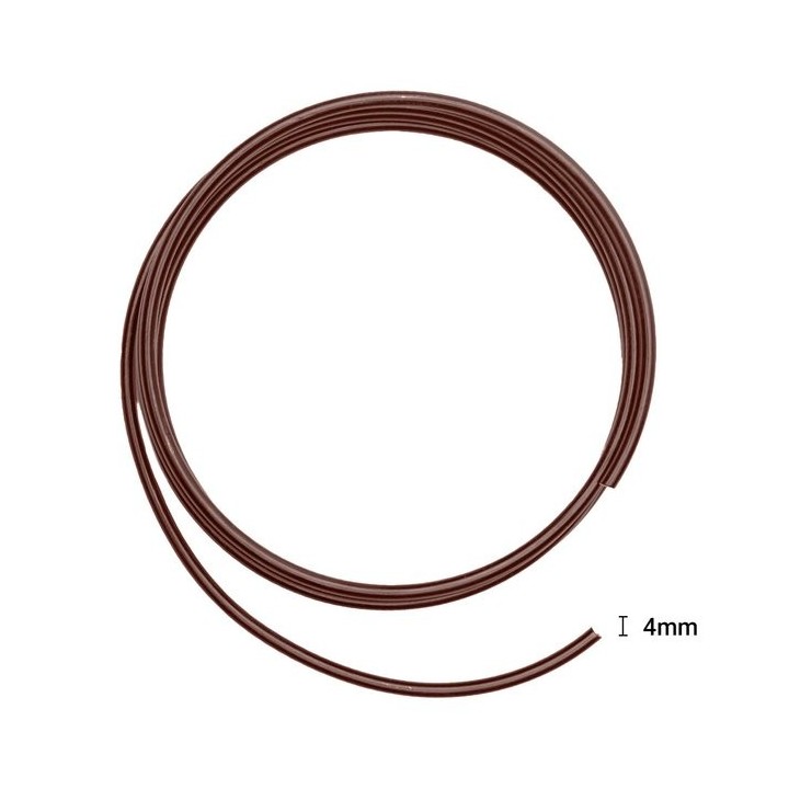 Aluminiumdraad 4mm 2m Chocolate mat