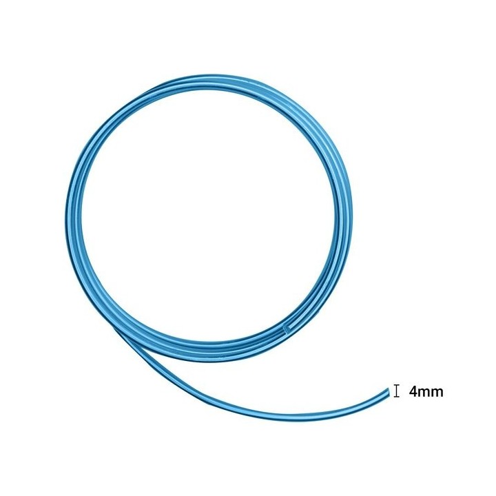 Aluminiumdraad 4mm 2m Turquoise