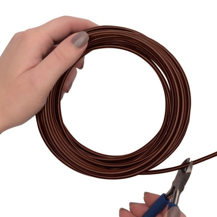 Aluminiumdraad 4mm 10m Brown