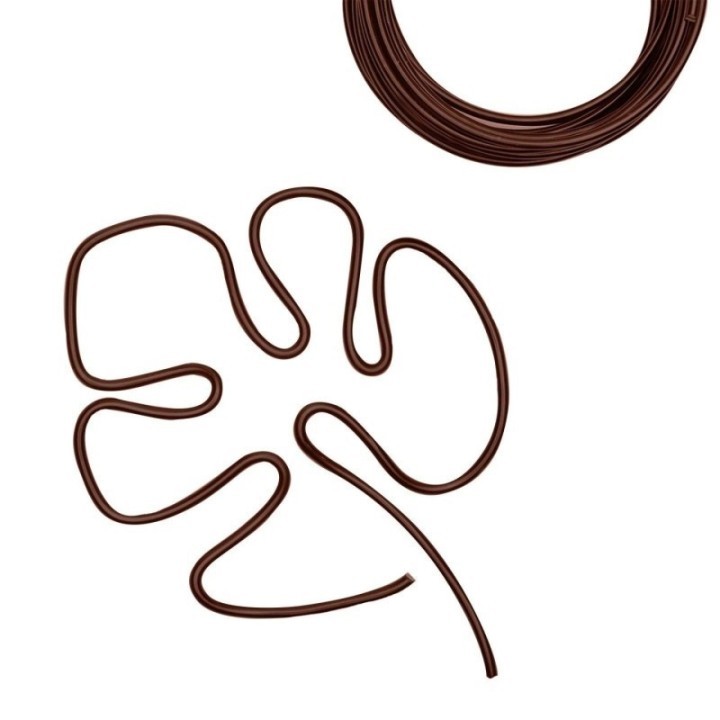 Aluminiumdraad 4mm 10m Brown