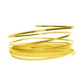 Aluminiumdraad plat 3,5x1mm 5m Sunny yellow