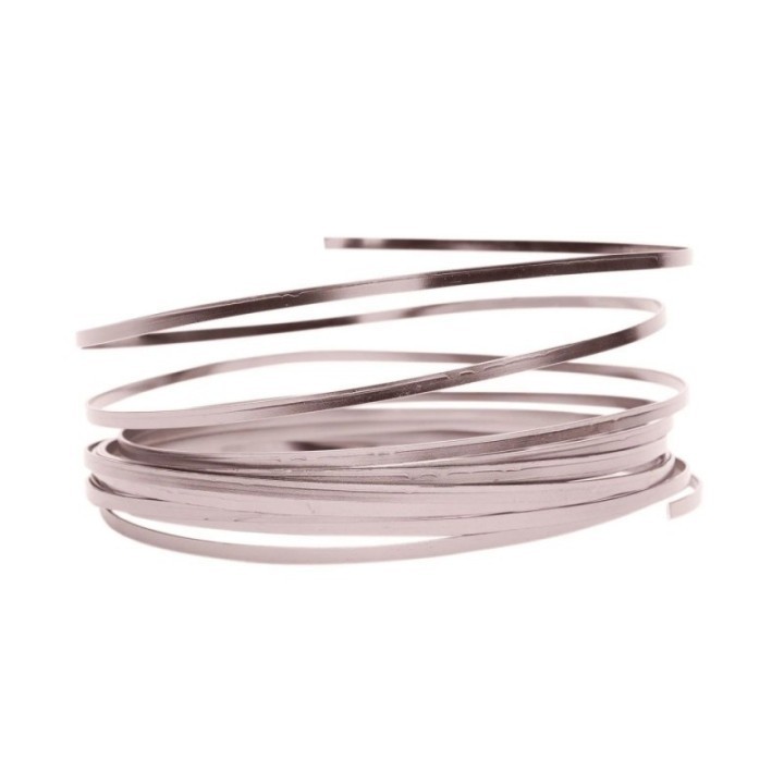 Aluminiumdraad plat 3,5x1mm 5m Misty pink