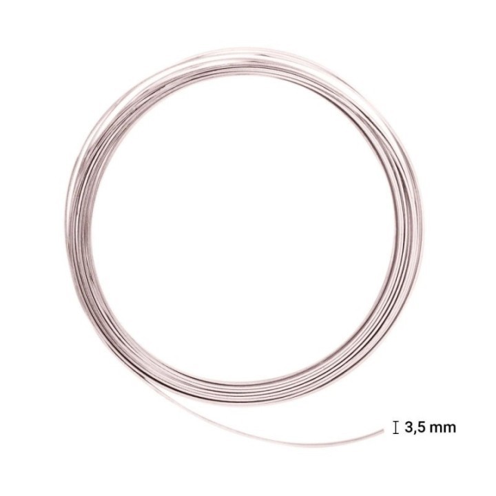 Aluminiumdraad plat 3,5x1mm 5m Misty pink