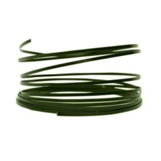 Aluminiumdraad plat 5x1mm 5m Dark green