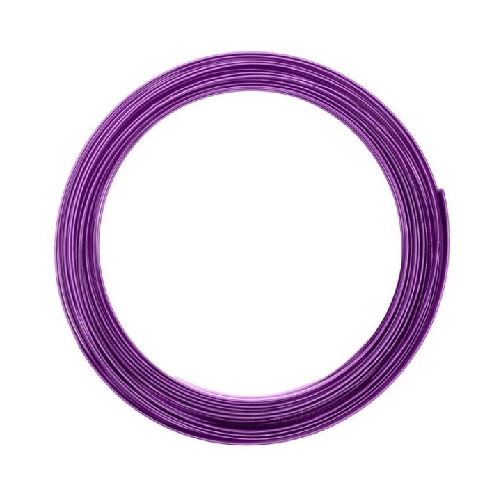 Aluminiumdraad plat 5x1mm 5m Lavender