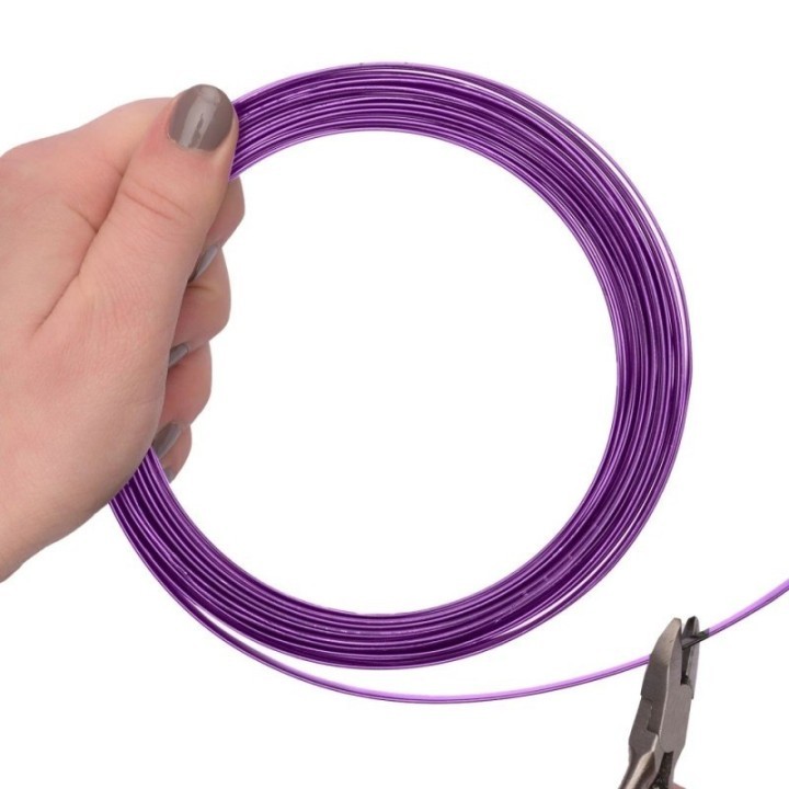 Aluminiumdraad plat 5x1mm 5m Lavender
