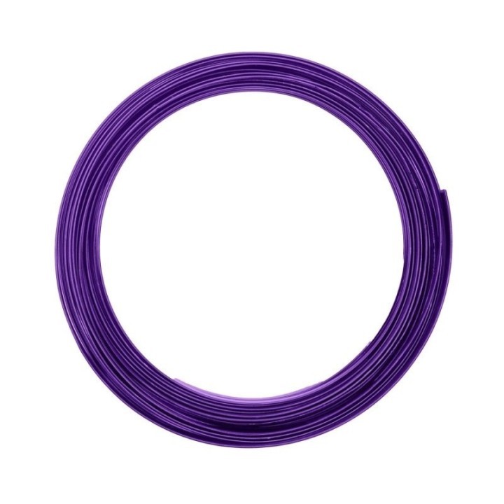 Aluminiumdraad plat 5x1mm 5m Lilac