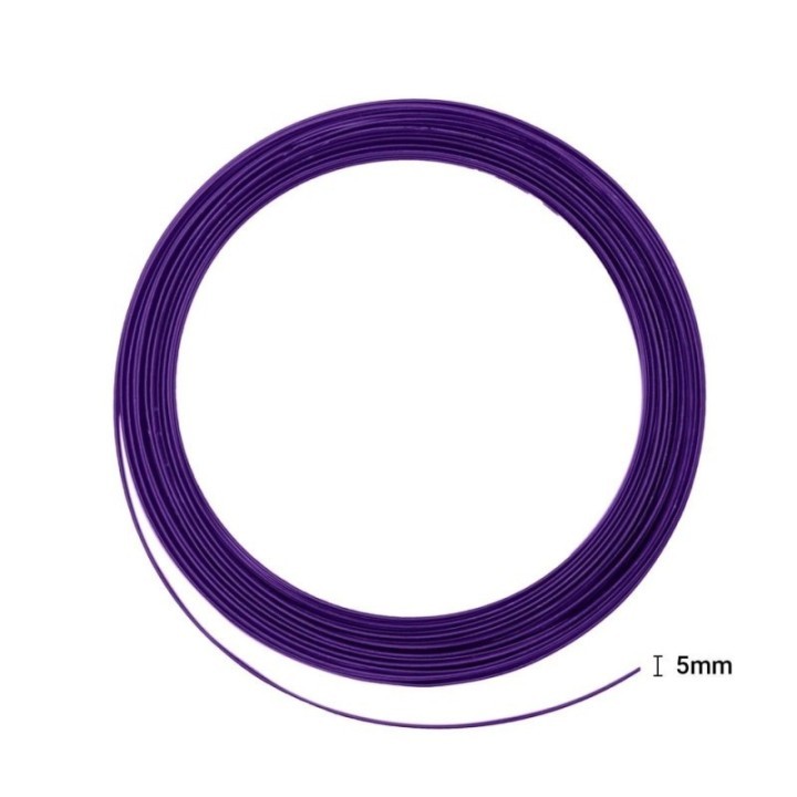 Aluminiumdraad plat 5x1mm 5m Lilac