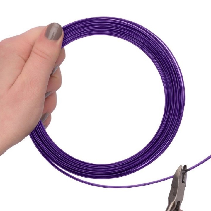 Aluminiumdraad plat 5x1mm 5m Lilac