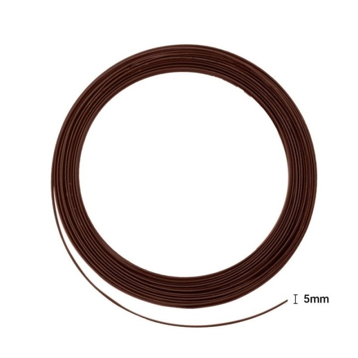 Aluminiumdraad plat 5x1mm 5m Brown