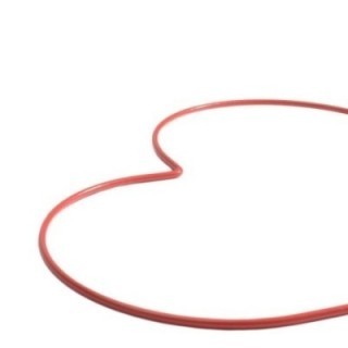 Hartvormig Metalen Frame 25cm, Rood