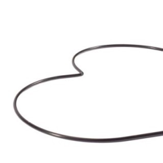 Hartvormig Metalen Frame 25cm, Zwart