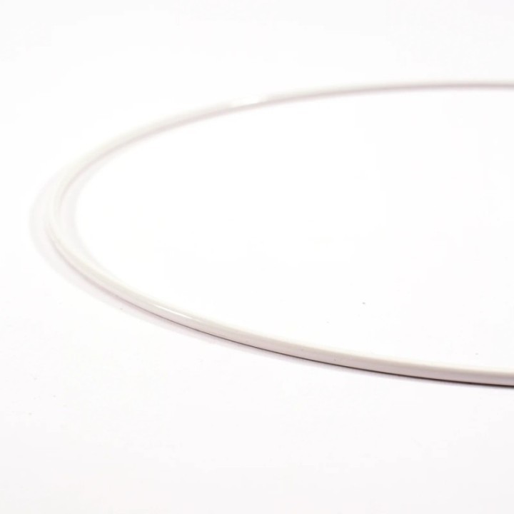 Metalen Spanring diameter 20cm 3mm Wit, 8 stuks