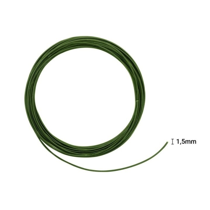 Aluminiumdraad 1,5mm 5m dark green