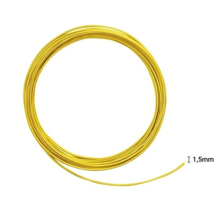 Aluminiumdraad 1,5mm 5m sunny yellow