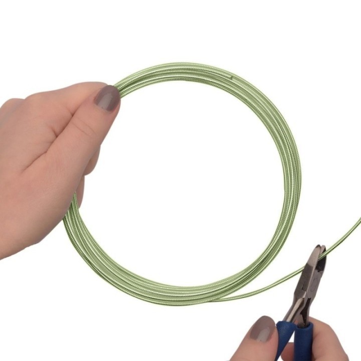 Aluminiumdraad Embossed Rond 2mmx5m apple green