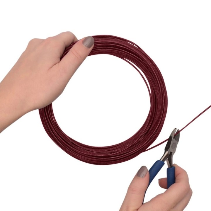 Aluminiumdraad Embossed Rond 2mmx30m Oxblood