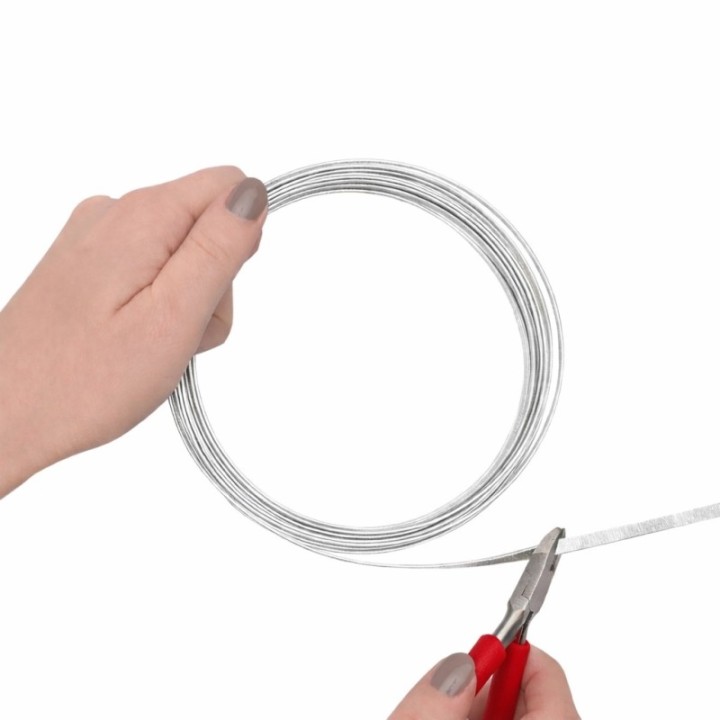 Aluminiumdraad Embossed Plat 5mmx1mmx5m Silver