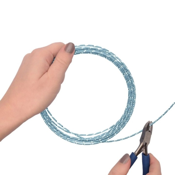 Aluminiumdraad Diamond Cut 2mmx5m Ice Blue