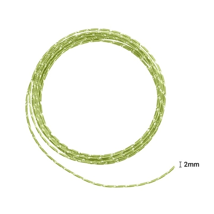 Aluminiumdraad Diamond Cut 2mmx5m Mint Green